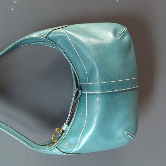 Rare Gorgeous Turquoise Vintage Coach Ergo Hobo Y2K 10739 - Picture 9 of 9